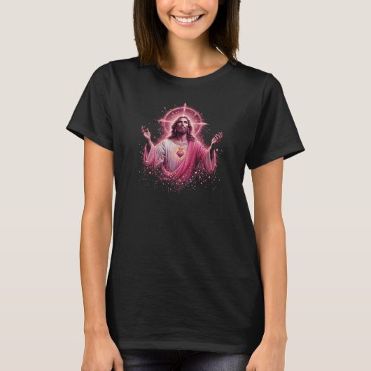 Rosa Jesus T - Shirt! T-Shirt (Vorderseite)