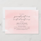 Rosa | Jetzt und dann Foto Graduation Party Einladung (Rückseite)