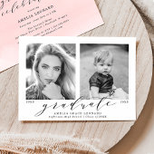 Rosa | Jetzt und dann Foto Graduation Party Einladung