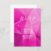 Rosa Jewel Tones Wedding RSVP Card (Vorne/Hinten)