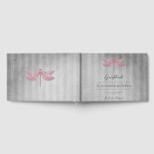 Rosa Jeweled Dragonfly Wedding Gästebuch (Voll)