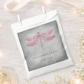 Rosa Jeweled Dragonfly Wedding Geschenktütchen (Ausgeschnitten)