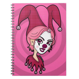 Rosa Joker Screwball Grafiken Notizblock