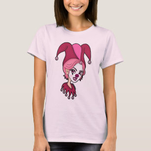 Rosa Joker Screwball Grafiken T-Shirt
