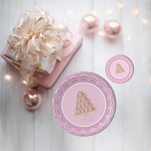 Rosa Joyoux Weihnachten Papierplatte Pappteller