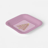 Rosa Joyoux Weihnachten Papierplatte Pappteller (Gewinkelt)