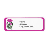 Rosa Jugendstil-Blume (Vorne)