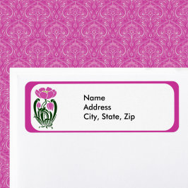 Rosa Jugendstil-Blume