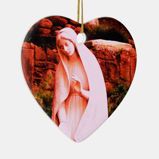 Rosa Jungfrau Maria Statue Keramikornament (Rechts)