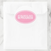 Rosa Junggeselinnen-Abschied in Progress T-Shirts  Runder Aufkleber (Tasche)