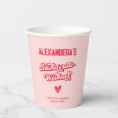 Rosa Junggeselinnen-Abschied Pappbecher (Vorderseite)