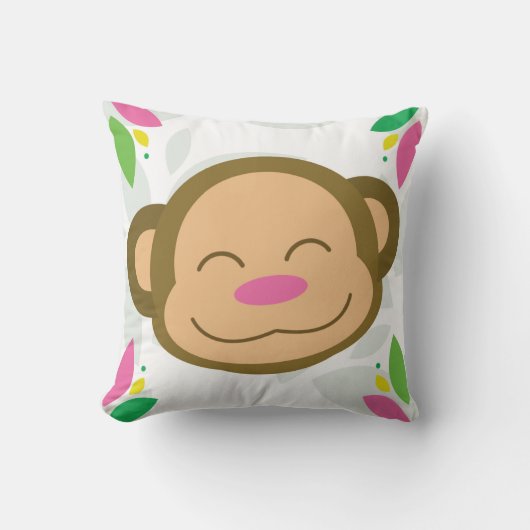 Rosa Jungle Kissen (Vorderseite)