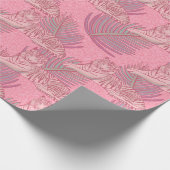 Rosa Jungle Tiger Pattern Geschenkpapier (Ecke)