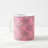 Rosa Jungle Tiger Pattern Kaffeetasse (Vorderseite Links)