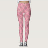 Rosa Jungle Tiger Pattern Leggings (Vorderseite)