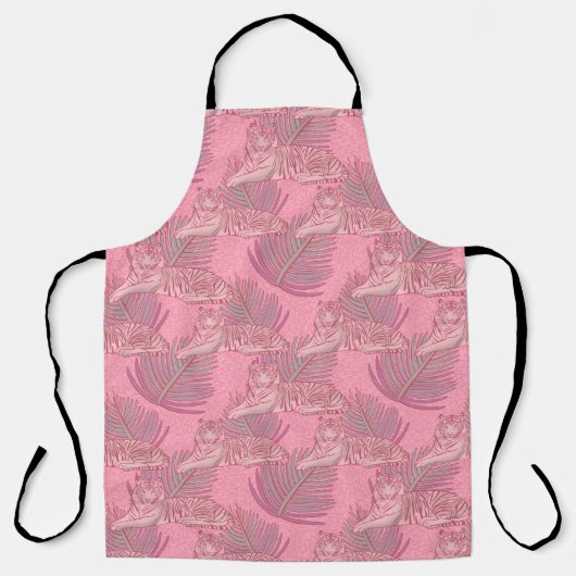 Rosa Jungle Tiger Pattern Schürze (Vorderseite)