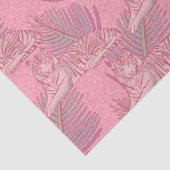 Rosa Jungle Tiger Pattern Seidenpapier (Detail)