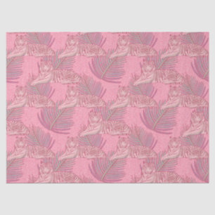 Rosa Jungle Tiger Pattern Seidenpapier