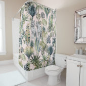 Rosa Jungle Weiße Tiger Duschvorhang (Beispiel)