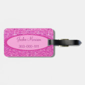 Rosa Juwel-Gepäckanhänger Gepäckanhänger (Rückseite horizontal)