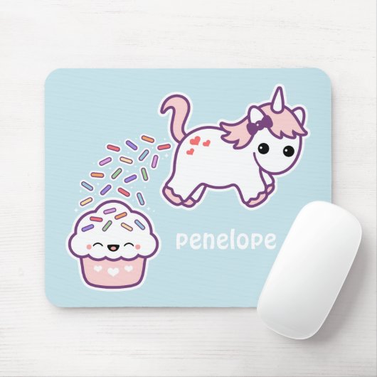 Rosa kackender Unicorn Mousepad (Mit Mouse)