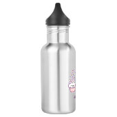 Rosa kackender Unicorn Trinkflasche (Links)