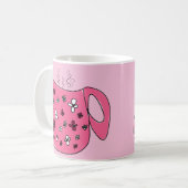 Rosa Kaffee Kaffeetasse (Vorderseite Links)