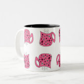 Rosa Kaffee Zweifarbige Tasse (Vorderseite Links)