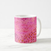 Rosa Kaffeetasse Abstrakte Malerei (VorderseiteRechts)