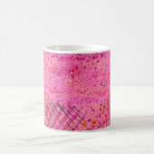Rosa Kaffeetasse Abstrakte Malerei (Mittel)