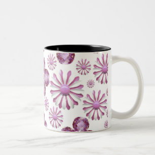 ROSA KAFFEETASSE DER BLUMEN-BLING