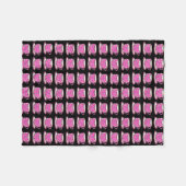 Rosa Kaffeetasse-Fleece-Decke Fleecedecke (Vorderseite (Horizontal))