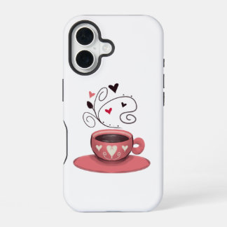 Rosa Kaffeetasse iPhone 16 Hülle