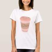 Rosa Kaffeetasse Mama Shirt (Vorderseite)