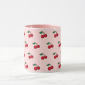 Rosa Kaffeetasse mit Kirschen (Zentrum)