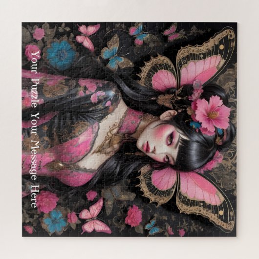 Rosa Kaiserin der Schmetterlingswelt Puzzle (Horizontal)