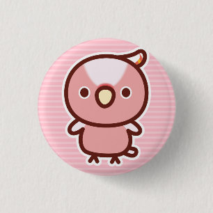 Rosa Kakadu Button