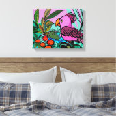 Rosa Kakadu Leinwanddruck (Insitu (Schlafzimmer))
