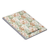 Rosa Kakaocreme-Blume Notizblock (Rechte Seite)