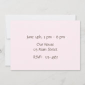 Rosa Kakaodoten Foto Einladung (Rückseite)