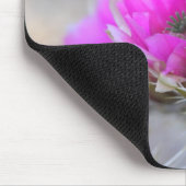 Rosa Kakteen Blüten Mousepad (Ecke)