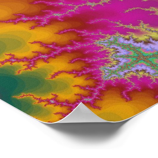 Rosa Kaktus Poster (Ecke)