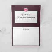 Rosa Kaleidoskop Burgundy Muttertagskarte Feiertagskarte (Innenseite)