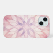 Rosa Kaleidoskop iPhone 15 Hülle (Rückseite (Horizontal))