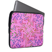 Rosa Kaleidoskop Laptopschutzhülle (Vorne Rechts)