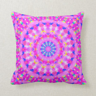 Rosa Kaleidoskop-Meditations-Kissen Kissen