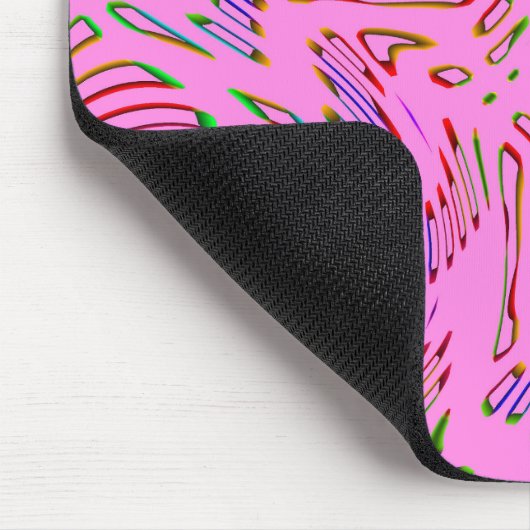 Rosa Kaleidoskop Mousepad (Ecke)