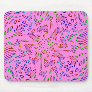 Rosa Kaleidoskop Mousepad