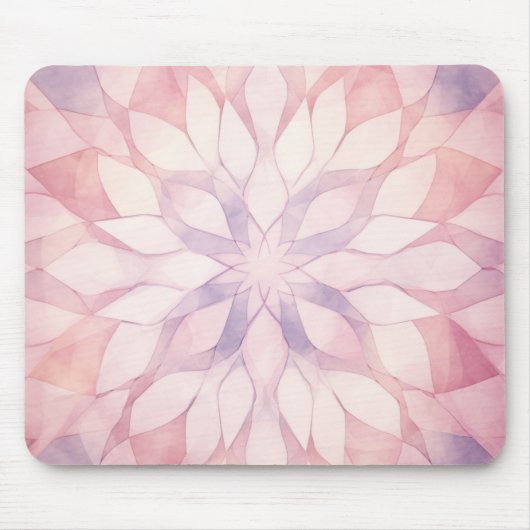 Rosa Kaleidoskop Mousepad (Vorne)