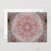 Rosa Kaleidoskop Postkarte (Vorne/Hinten)